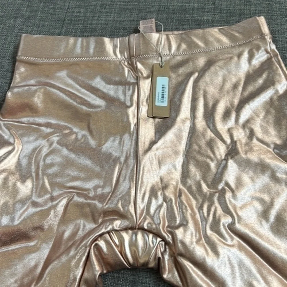 Skims Metallic Swim Mid Waist Shorts
